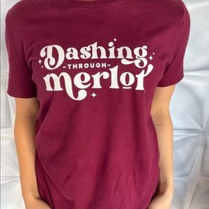 Dashing through merlot tee